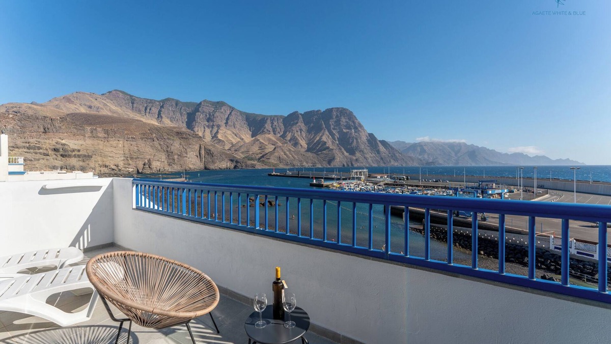 Puerto de las Nieves Apartment | Agaete White&blue Rooftop - Primera Linea de Playa y Vistas a los Acantilados
