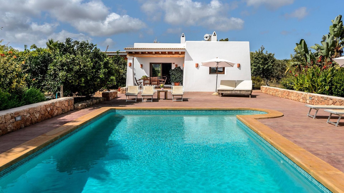 Santa Eulalia del Rio Villa | Air-Conditioned Villa with Pool, Garden, Terrace and Wi-Fi; Parking Available