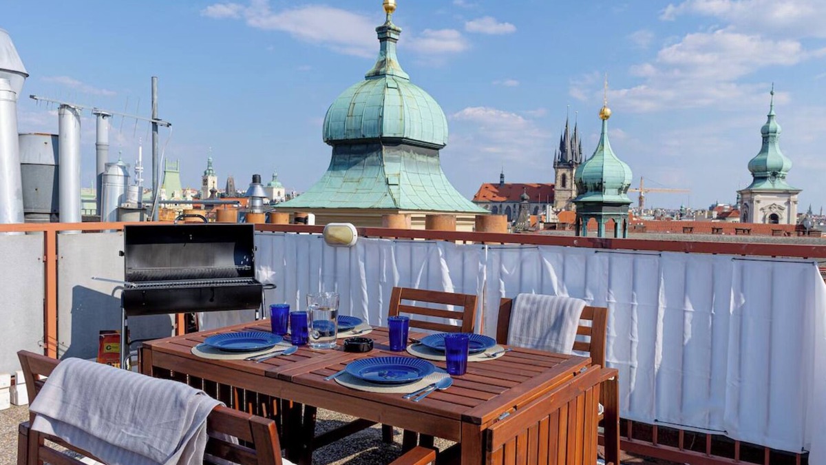 Prague 1 Apartment | Air conditioned Penthouse with Spacious roof terrace in the heart of Old Town