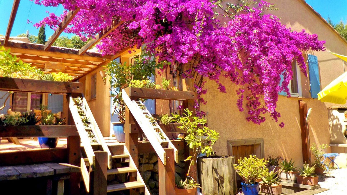 Villeneuve-Loubet Villa | AIR-CONDITIONED, SINGLE-STOREY VILLA, SEA AND CORSICAN VIEWS LARGE GARDEN, DOGS ALLOWED