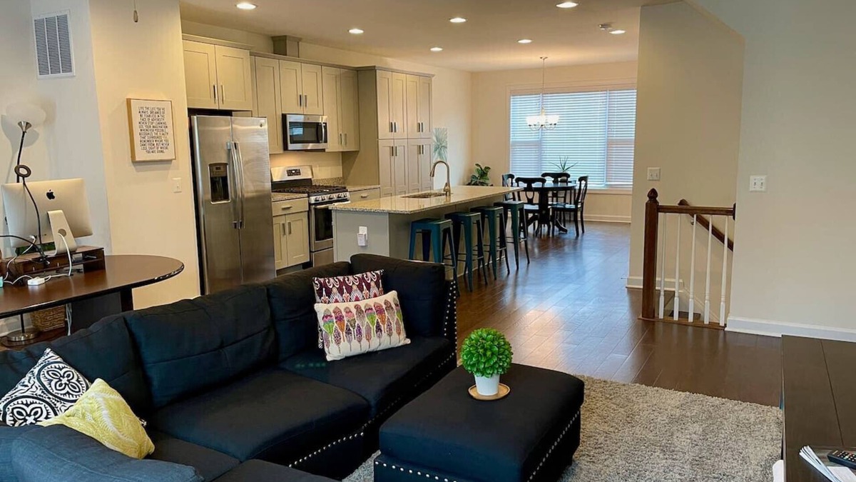 Belmont Villa | Airy Master Suite: Vaulted Ceiling, Private Bath