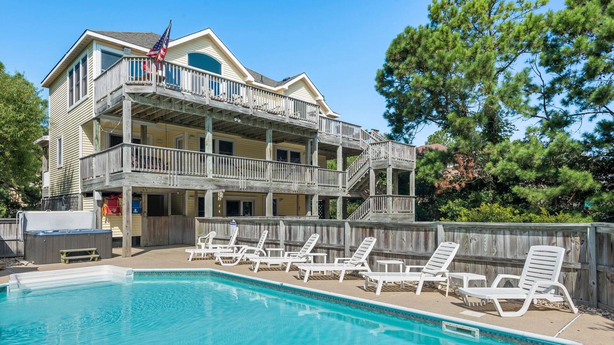 Whalehead Beach House | All Will Be Whale: Oceanside | Private Heated Pool | Hot Tub | Rec Room