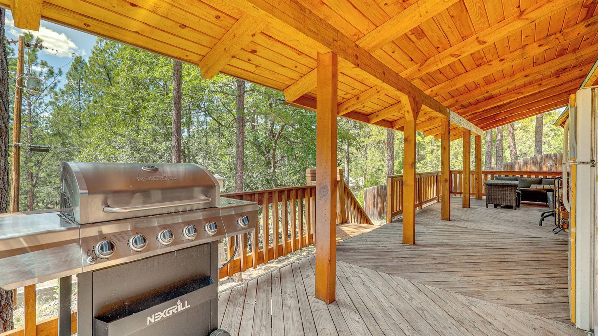 Alpine Cabin | Alpine Cabin w/Deck: 3 Mi to Luna Lake!