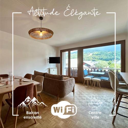 Barcelonnette Apartment | Altitude Élégante - Centre Ville - WIFI - Balcon