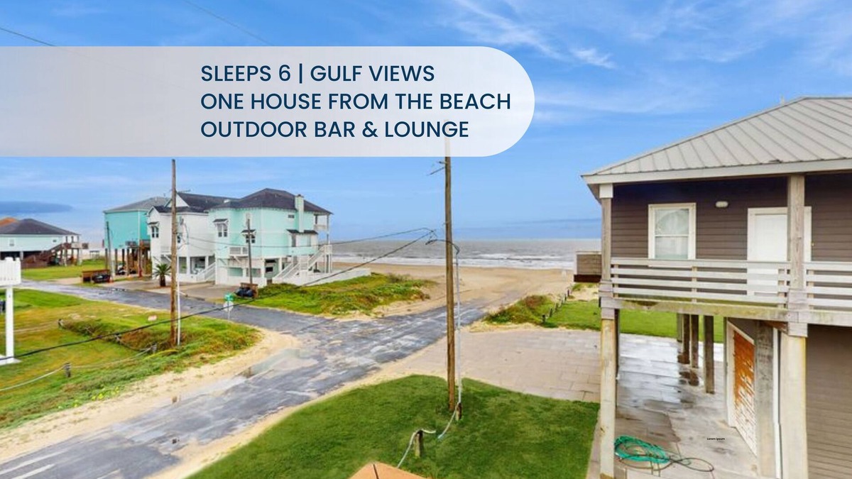 Crystal Beach House | Amazing | Gulf Views | Steps to Beach | Family Fun