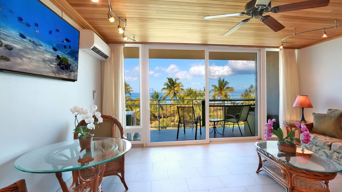 Kihei Condo | Amazing Ocean View, In Kihei, Top Floor, AC, Across St from beach