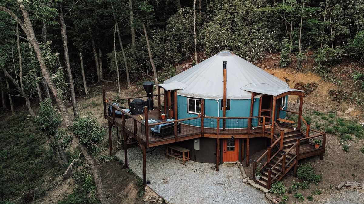 Brevard House | Amid the forest in the Land of the Waterfalls. Unique stay in Yurt on homestead
