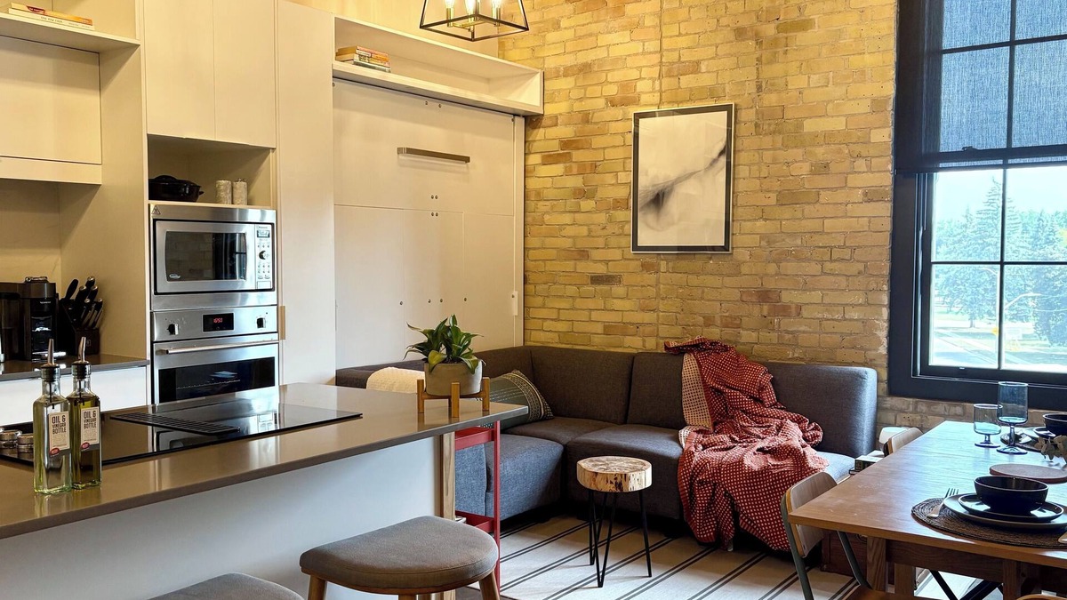 Stratford Apartment | An apartment with full kitchen at the historic Bradshaw Lofts, Stratford