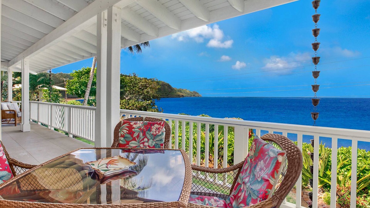 Kilauea House | Anini Beach House By Parrish Kauai - oceanfront on Anini Beach great for the fam