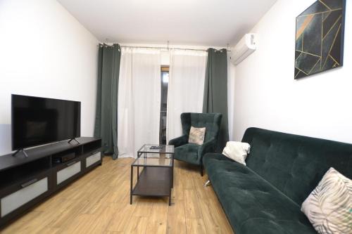 Gliwice Apartment | Apartament SZMARAGDOWY z garażem Centrum Gliwic-Klimatyzacja