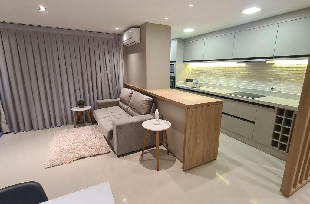 Foz do Iguacu Apartment | Apartamento Studio no último andar no CENTRO de FOZ com linda VISTA
