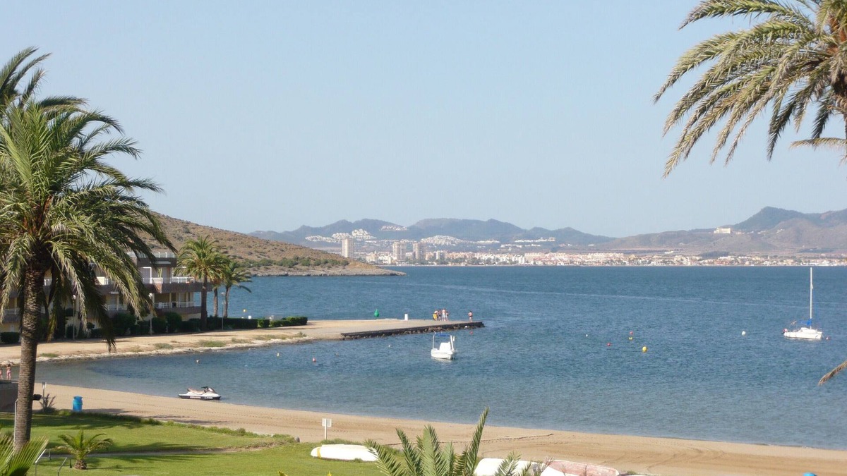 San Javier Apartment | Apartment overlooking the sea with private lawn