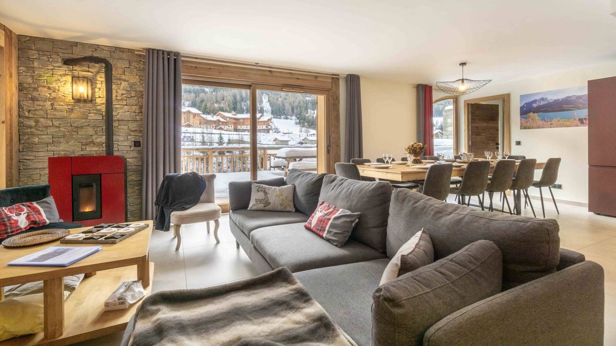 Val Cenis Apartment | Apartment 'Chalet La Turra' with Mountain View, Wi-Fi and Air Conditioning