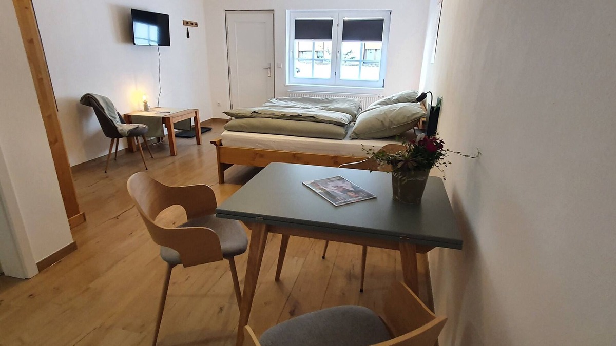 Ziegenhain Apartment | Apartment 4 with 31 sqm, (1,80m bed) Sep. Kitchen / Bathroom