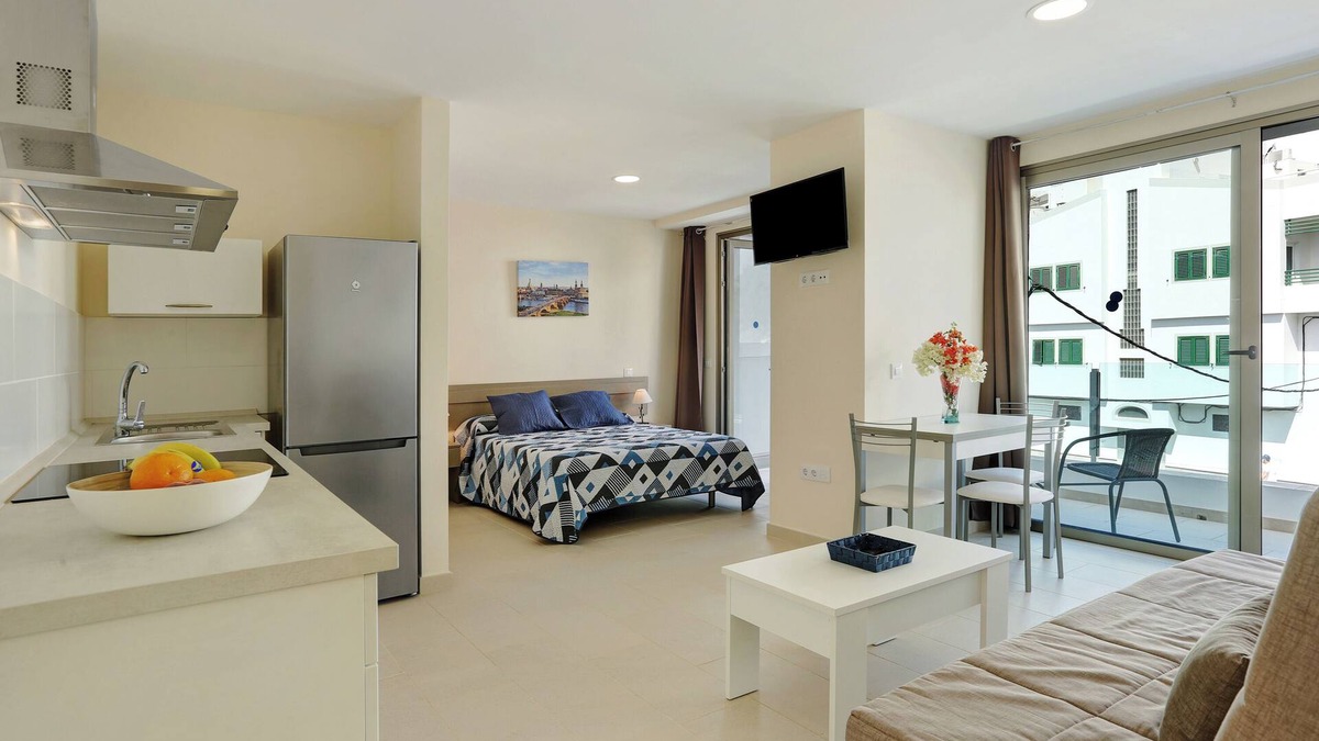 Playa de Mogan Apartment | Apartment Albamar 1A with Mountain View, Wi-Fi, A/C, Balcony & Terrace