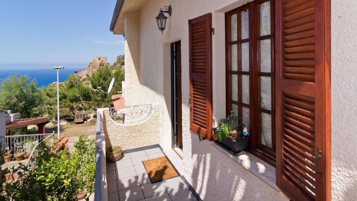Nebida Apartment | Apartment "Casa Belvedere" with Sea & Mountain View, A/C, Wi-Fi, Garden, Terrace & Balcony