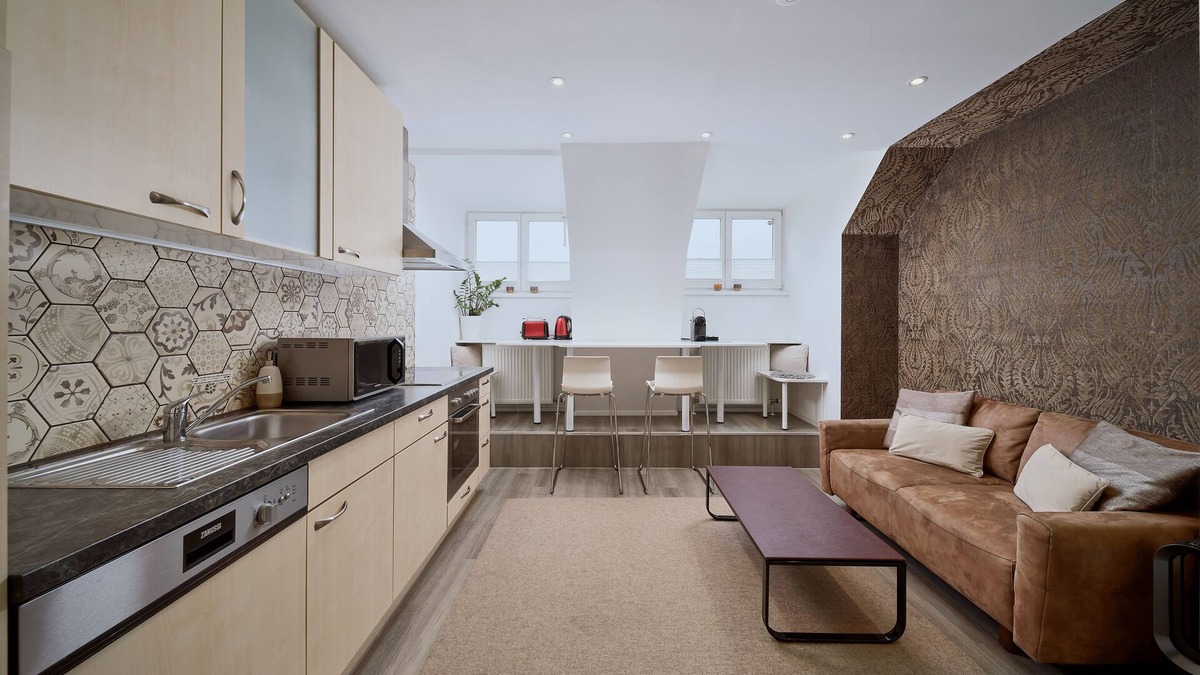 Loretto Apartment | Apartment, central, 2 bedrooms, living area with kitchen and sofa bed