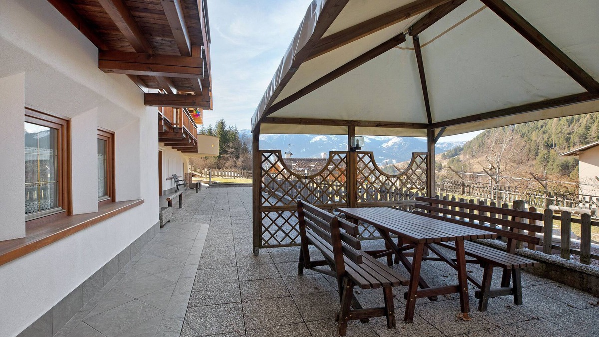 Tesero Apartment | Apartment "Foresto Superior" with Mountain View, Pool, Sauna & Garden