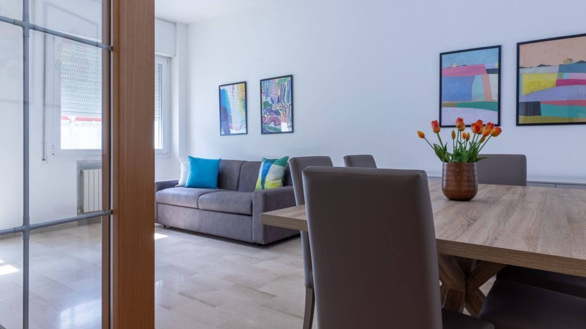 Ferrara Apartment | Apartment located on the 1st floor of a modern building with lift, 5 floors in total, CURRENTLY under renovation.The balcony, accessible from the living area and the sleeping area, is covered by scaffolding and cannot be usedPrivate garage for exclusive