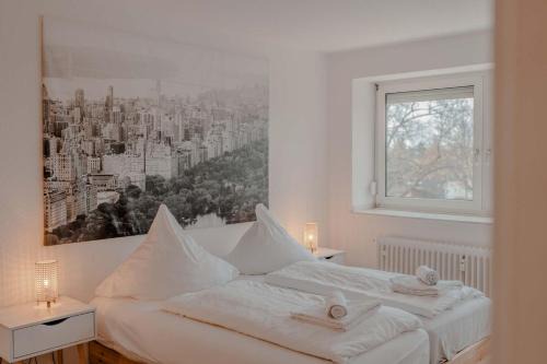 Vogelsang Apartment | Apartment mit Küche, Arbeitsplatz und XXL Sofa