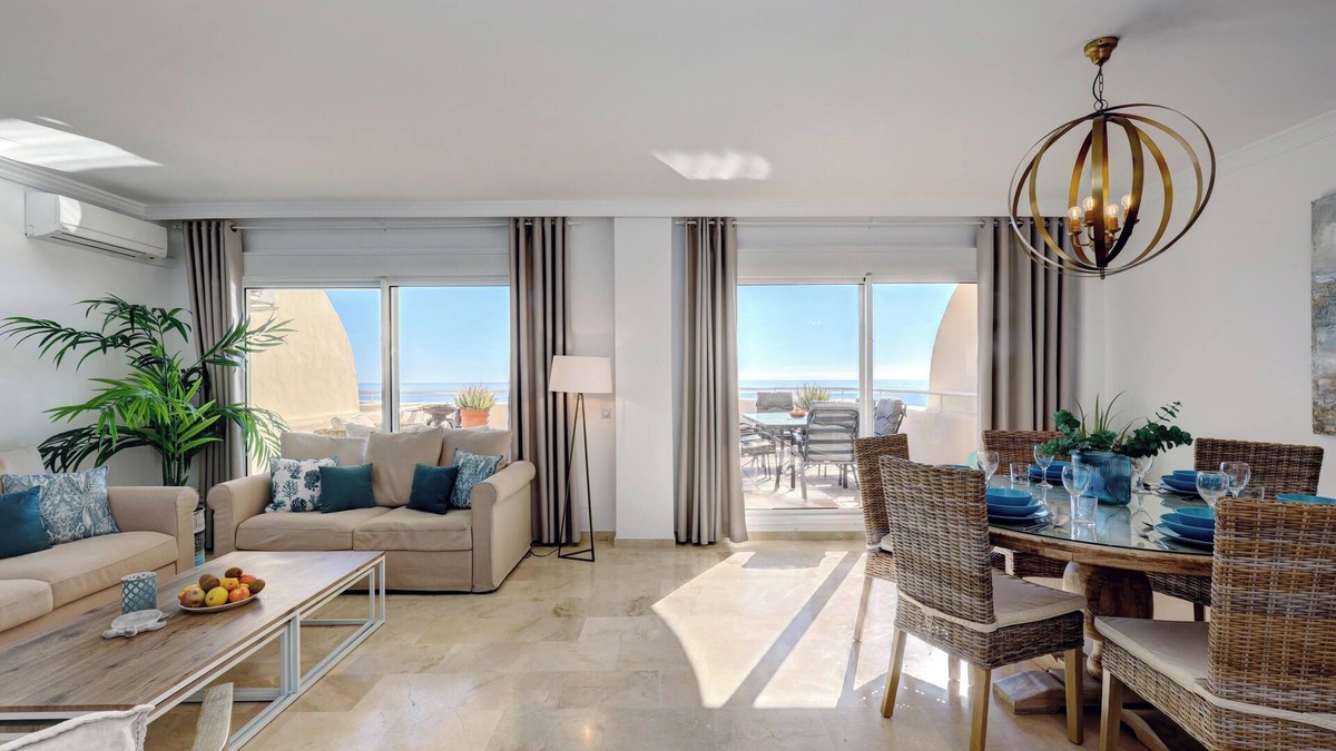 Buenas Noches Apartment | Apartment 'Penthouse Bermuda Beach 2' with Sea View, Pool, Garden & Wi-Fi