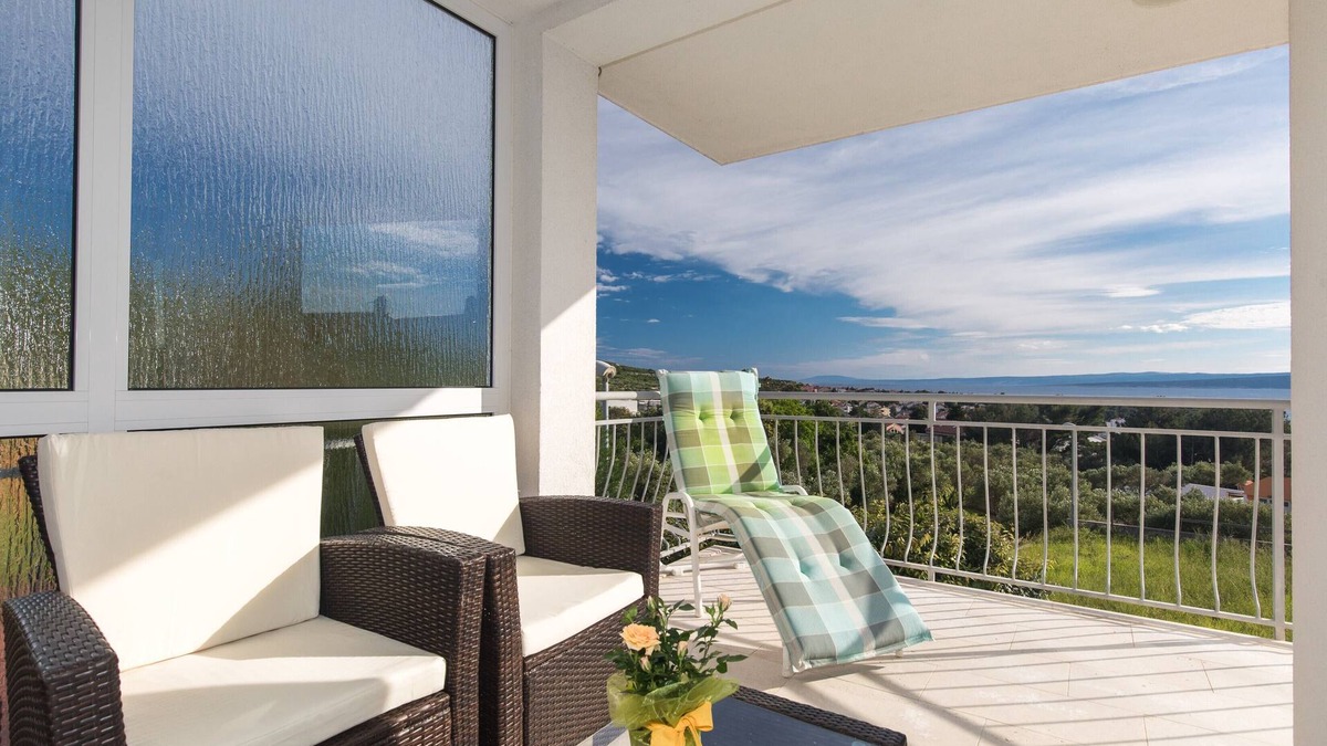 Punat Apartment | Apartment Salvagno - Two Bedroom Apartment with Balcony and Sea View