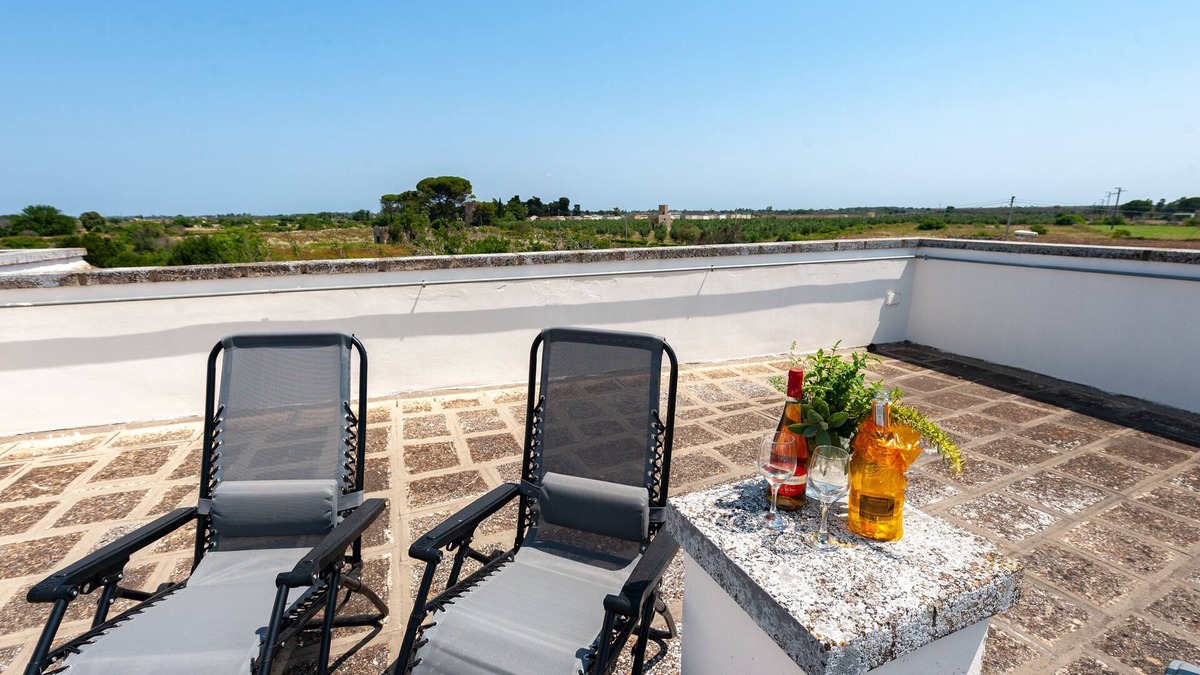 Vernole Apartment | Apartment 'Solebarocco Del Sud - Trilocale' with Balcony and Air Conditioning