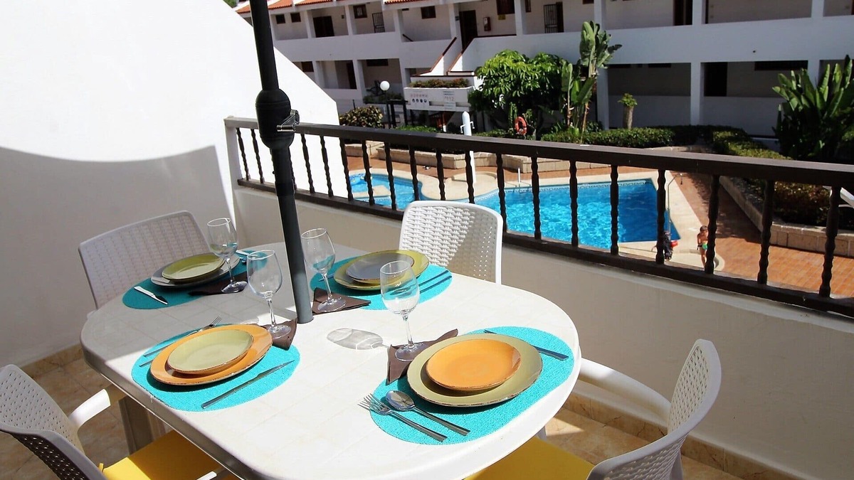 Costa Adeje Apartment | Apartment with large terrace and beautiful pool view, solarium, private parking