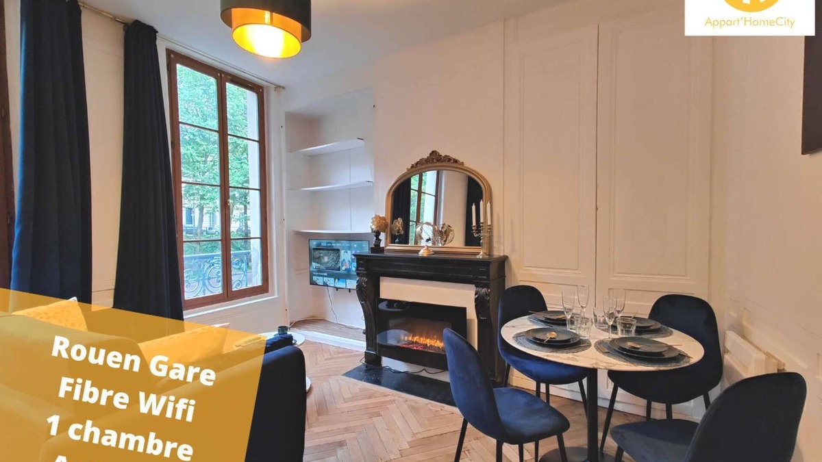 Quartier Vieux Marche-Cathedrale Apartment | ★ Appart'HomeCity | Rouen Marne 1850 ★ 1 Bedroom ★ Fiber Wifi ★ Art'Deco