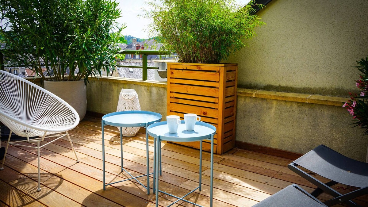 Brive-la-Gaillarde Apartment | Appartement Epuré Climatisé Terrasse