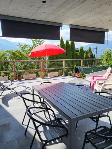Randogne Apartment | Appartement Randogne avec grande terrasse