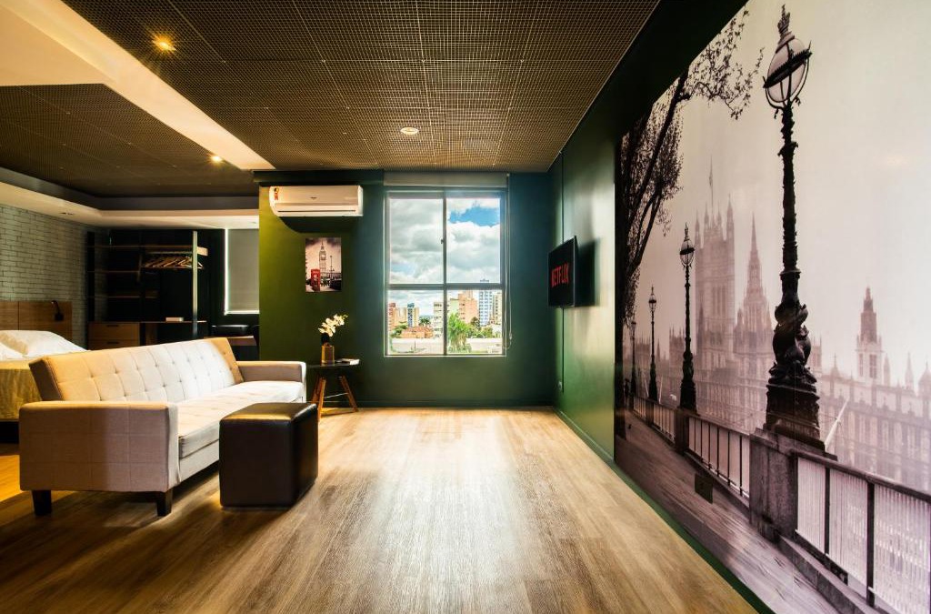 Centro Apartment | Apto Londrina Flat Hotel 704, 43 m2 , luxe, c jacuzzi