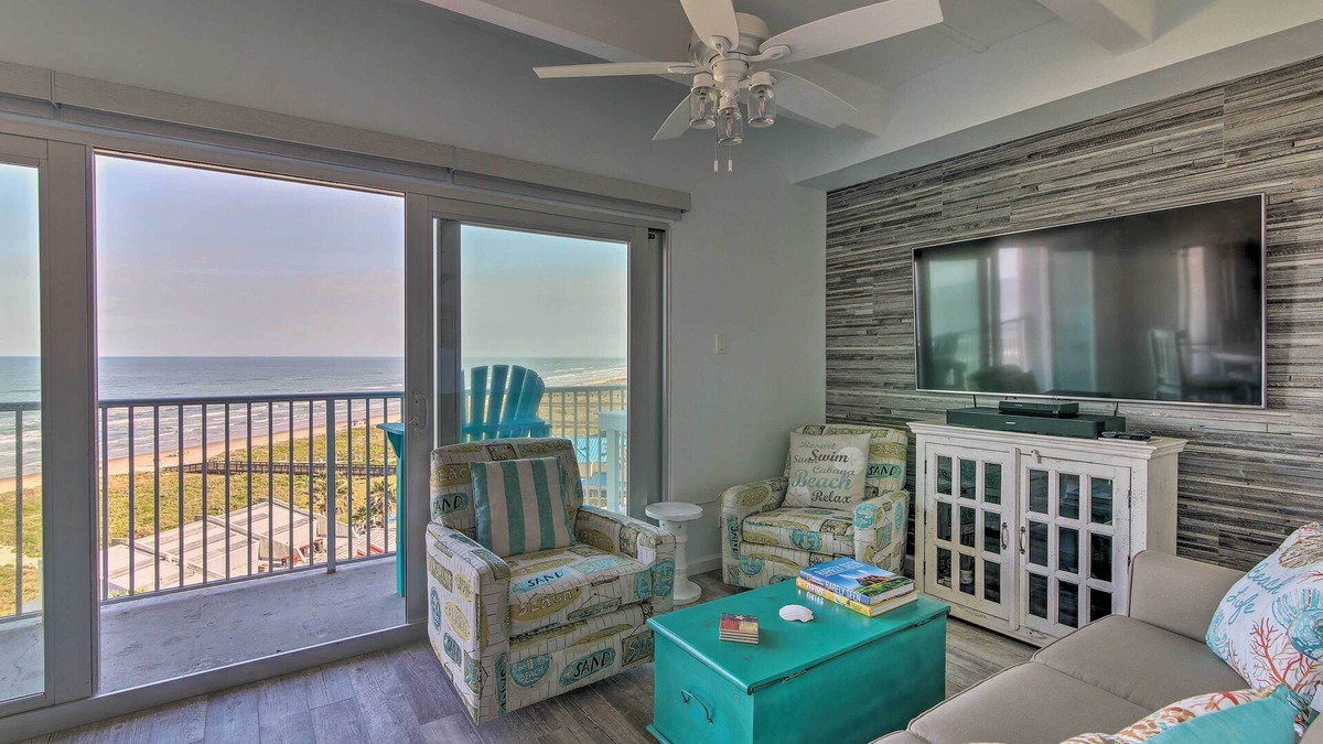 South Padre Island Condo | Aquarius 7th Floor Spectacular Beachfront View From Both Balconies, Pool & Spa!