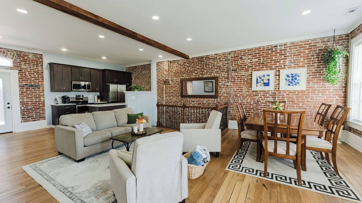 Downtown St. Louis Apartment | Arch View from private deck, 2BR 2BA sleeps 5. Newly rehabbed historic building