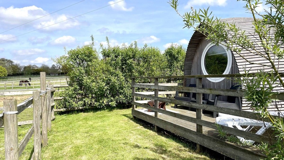 Brightlingsea Cabin | Armadilla 2 at Lee Wick Farm - cozy glamping for 2 adults with optional hot tub