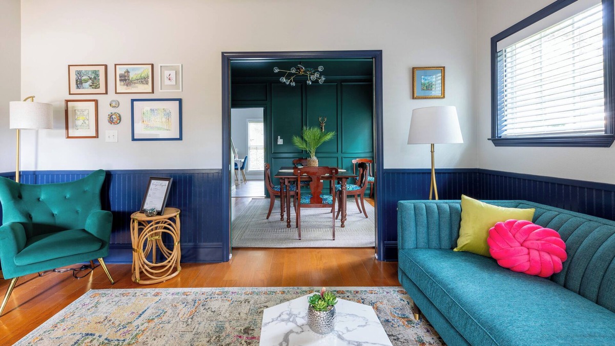 Ocean Springs House | Artistic Downtown Ocean Springs Stay | Walk to Beach!, Speakeasy Game Room!, Fire Pit!, Golf Cart!