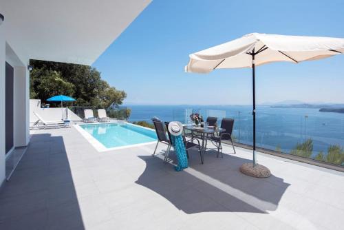 Pirgi Villa | Astounding Corfu Villa 2 Bedrooms Villa Clara Wonderful Sea & Mountain Views Pirgi