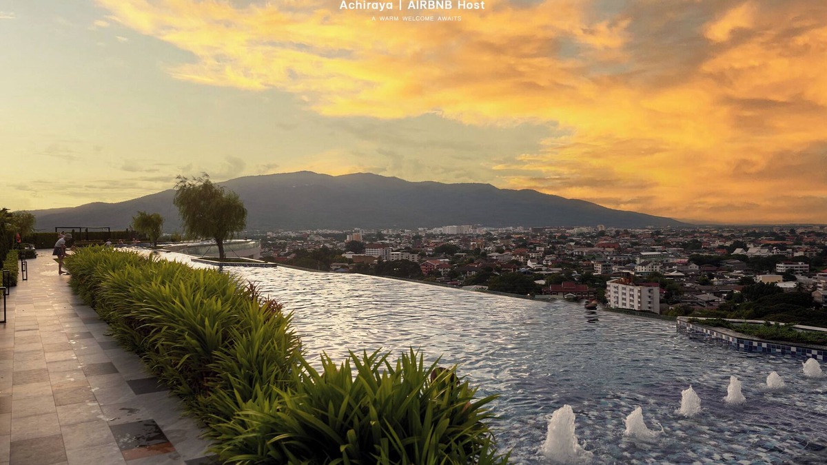 Chang Khlan Condo | Astra Sky River, Rooftop pool full facilities
