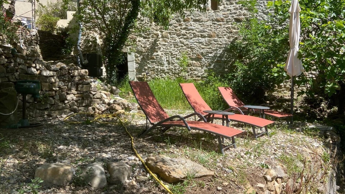 Molieres-sur-Ceze Cottage | Atypical Cottage: Stone House Hosting an Art Gallery Cottage, Large Terrace