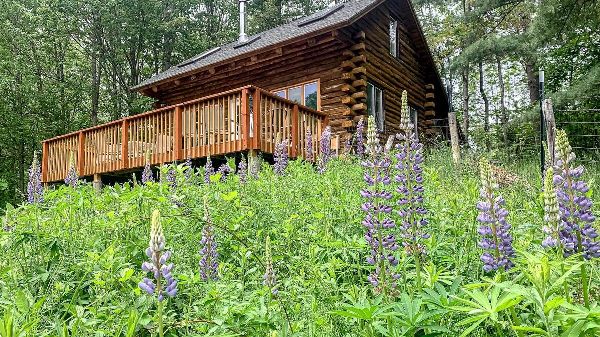 Jefferson House | Authentic log cabin with Mt Washington view