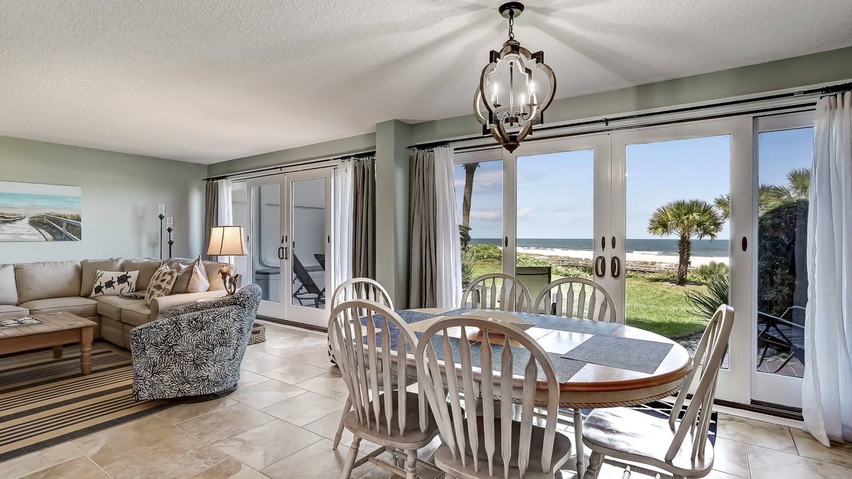 Fernandina Beach Condo | BEACH,OCEAN FRONT, Amelia Island FL, 2BR/2BTH ,SEE WAVES CRASHING, PET APPROVAL