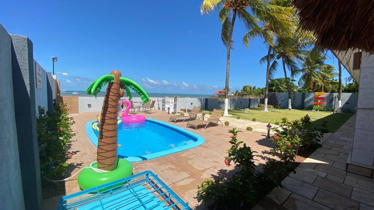 Sao Jose da Coroa Grande House | Beachfront House with Gourmet Area and Privileged Sea View
