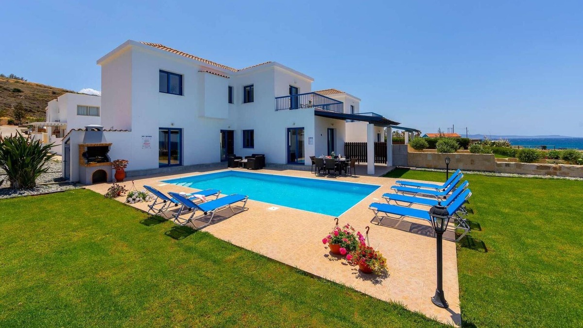 Pomos Villa | Beachfront 3 bed villa with sea views.