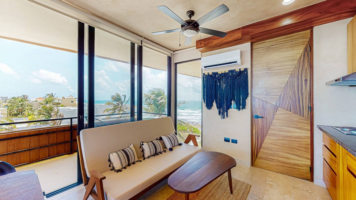 Tulsayab Apartment | Beachfront apt on the beach with community pools, kitchenette, AC, hammock
