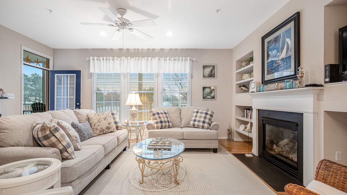 Ocean View Condo | Bear Trap Dunes 1st-floor condo with fireplace, gym, and shared sauna