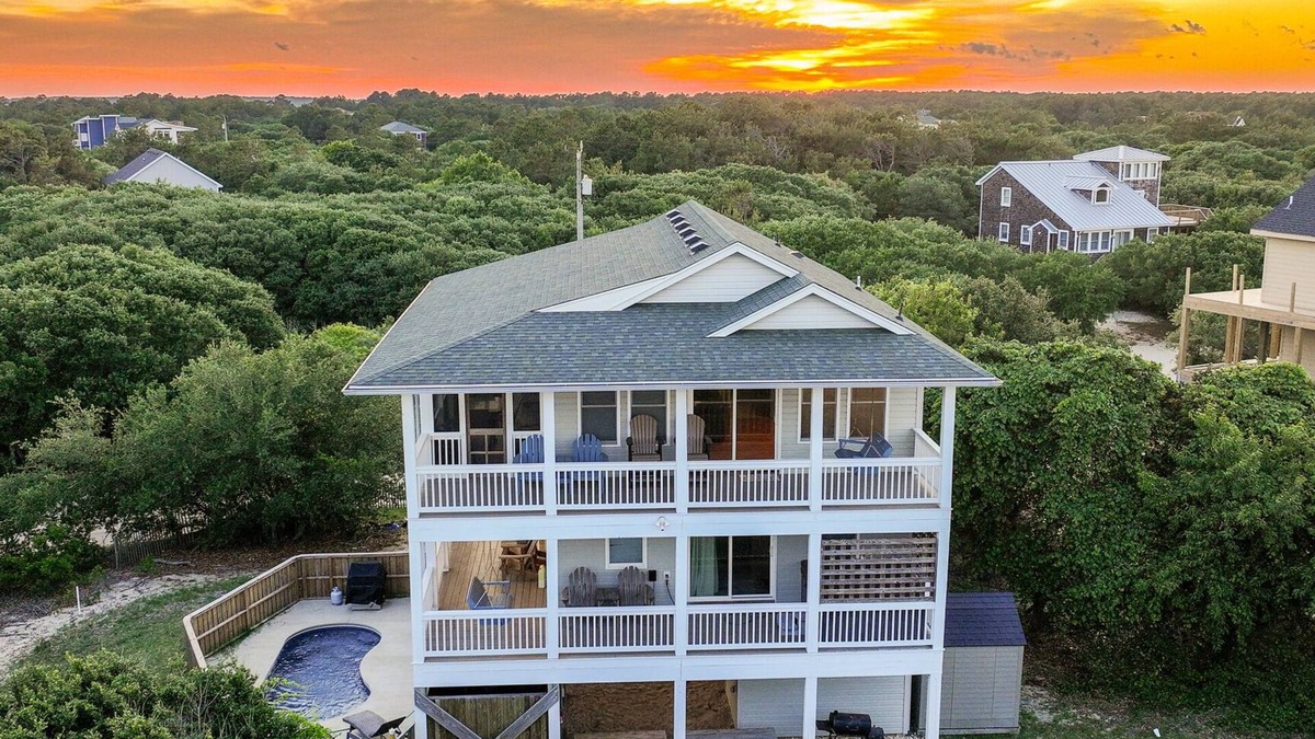 Carova Beach House | Beautiful Carova beach house with ocean view, pool and hot tub! Pet Friendly!