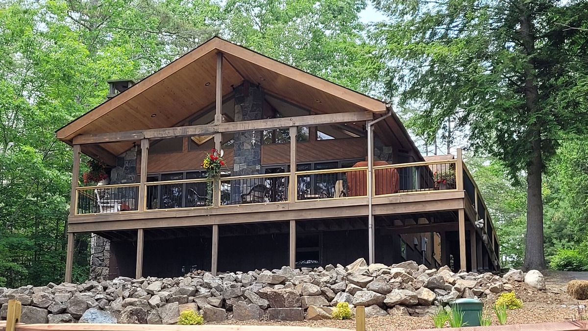 Schroon Lake Cabin | Beautiful Lake House on Schroon Lake with private beach and dock slip-4bed/4bath