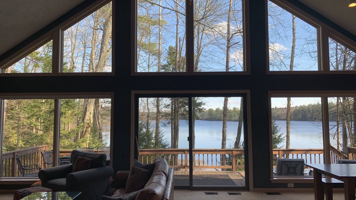Pocono Pines House | Beautiful Lake Naomi Views: Lakefront w Private Beach, Fire Pit; NEW HOT TUB