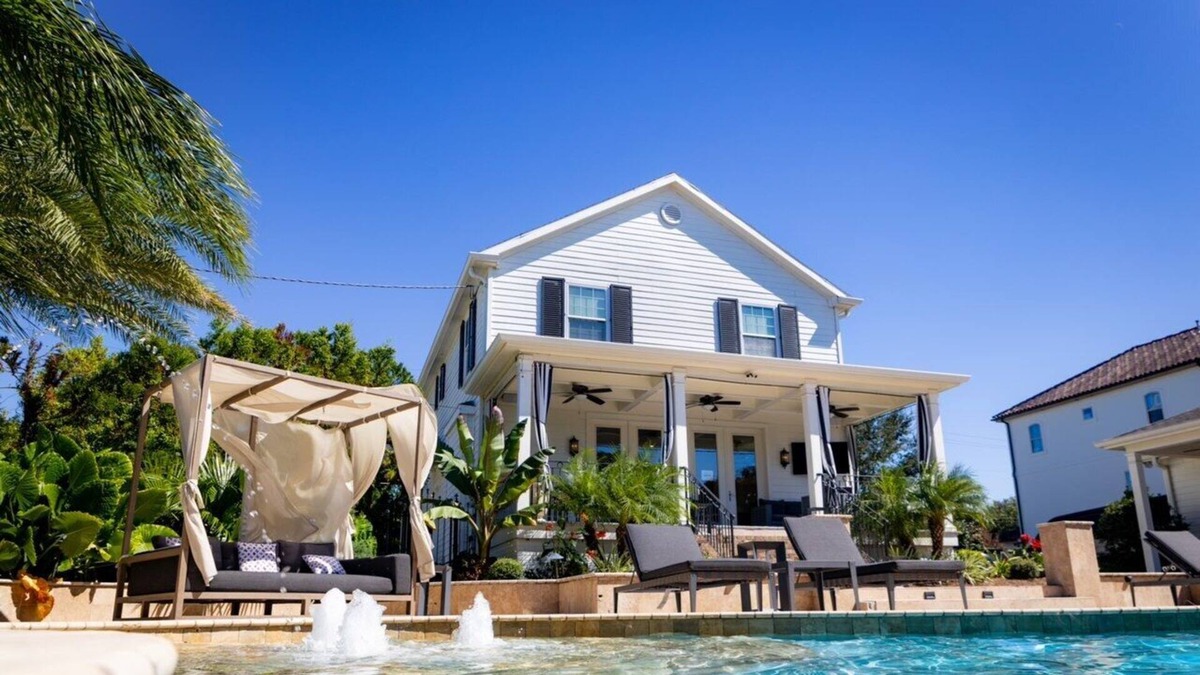 West End House | Beautiful large tropical pool in gated yard.