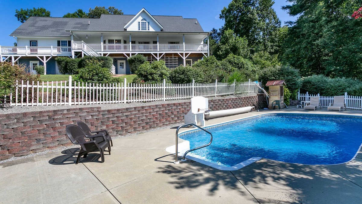 Weaverville House | Beautiful Mountain Retreat with Pool and Hot Tub Near Asheville! High-Speed Internet + Game Room